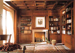 Домашняя библиотека в классическом стиле